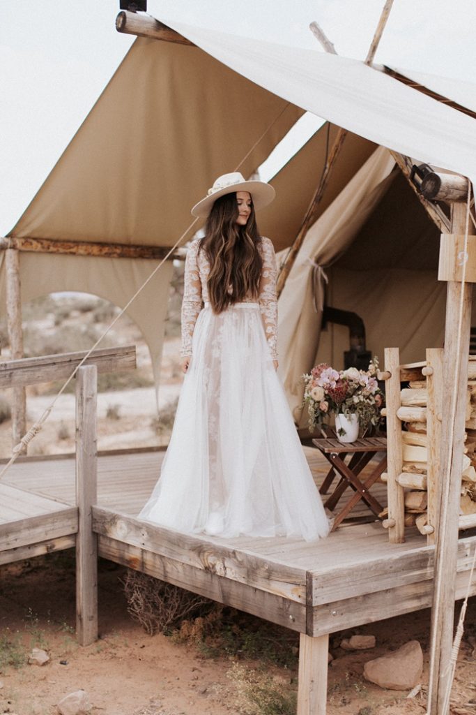 Charlotte Wedding Photography | Bride on wooden platform