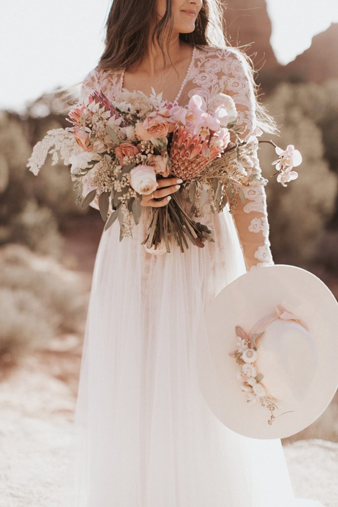 Charlotte Wedding Photography | Dress Bouquet and Hat